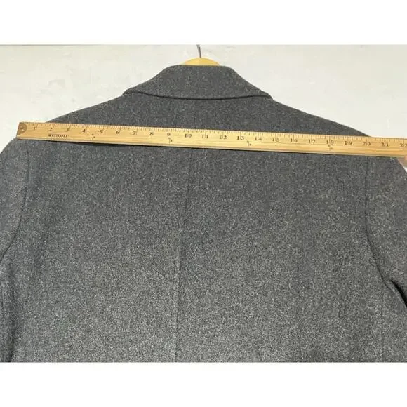 London Fog Wool Dress Overcoat Mens 46 Long Dark Gray Business Classic USA